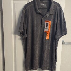 Eddie Bauer Men's Charcoal Polo Shirt